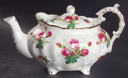 Grandmother's Rose Teapot & Lid