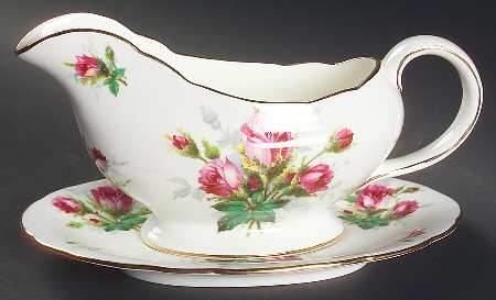 Grandmother's Rose Gravy Boat & Underplate