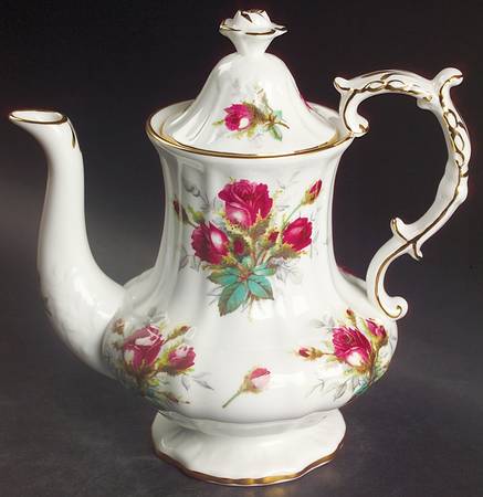 Grandmother's Rose Coffee Pot & Lid