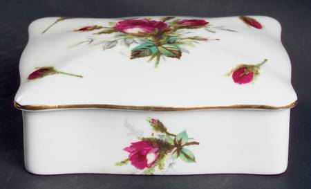 Grandmother's Rose Cigarette Box & Lid