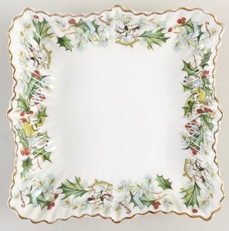 Christmas Holly 7" Square Sweet Meat