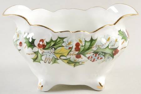 Christmas Holly Open Sugar Bowl