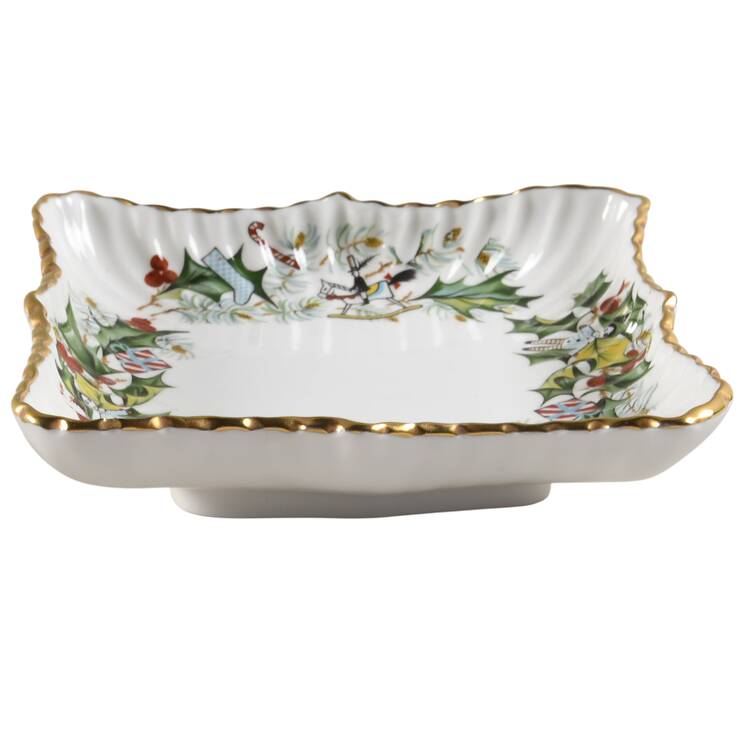 Christmas Holly Nut Dish