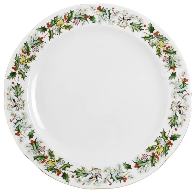 Christmas Holly 13" Chop Plate (Round Platter)