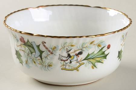 Christmas Holly Open Sugar Bowl