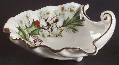 Christmas Holly Small Shell Shaped Dish