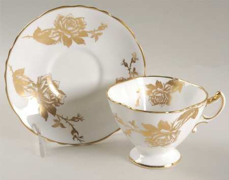 Hammersley Rose Footed Cup & Saucer Set