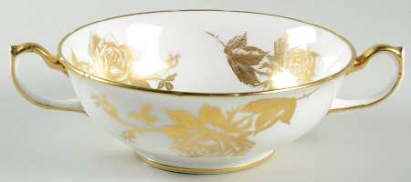 Hammersley Rose Footed Cream Soup Bowl
