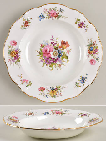 Howard Sprays (Scalloped, Embossed) Rim Soup Bowl by Hammersley