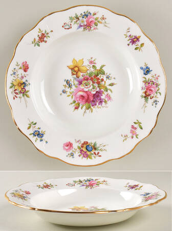 Howard Sprays (Scalloped, Embossed) Rim Soup Bowl by Hammersley