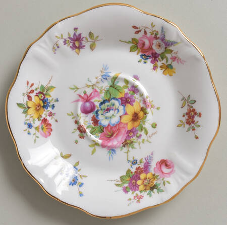 Howard Sprays (Scalloped, Embossed) Saucer for Flat Cup
