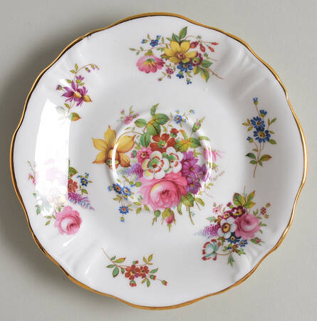Howard Sprays (Scalloped, Embossed) Saucer for Flat Cup