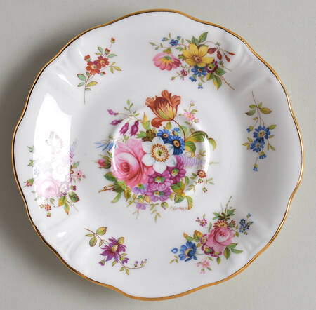 Howard Sprays (Scalloped, Embossed) Saucer for Flat Cup