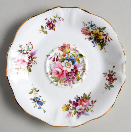 Howard Sprays (Scalloped, Embossed) Saucer for Flat Cup