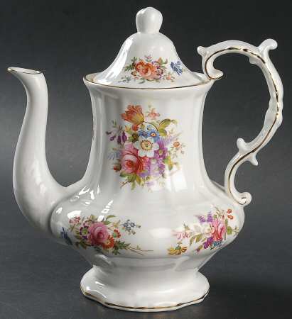 Howard Sprays (Scalloped, Embossed) Coffee Pot & Lid