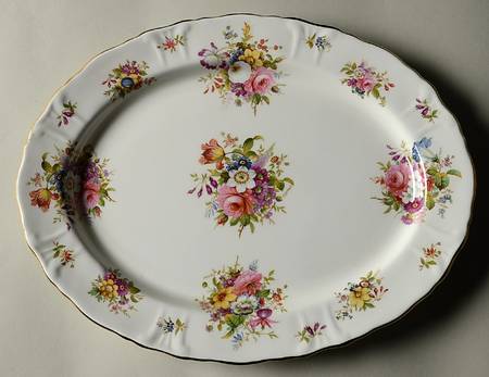 Howard Sprays (Scalloped, Embossed) 12" Oval Serving Platter