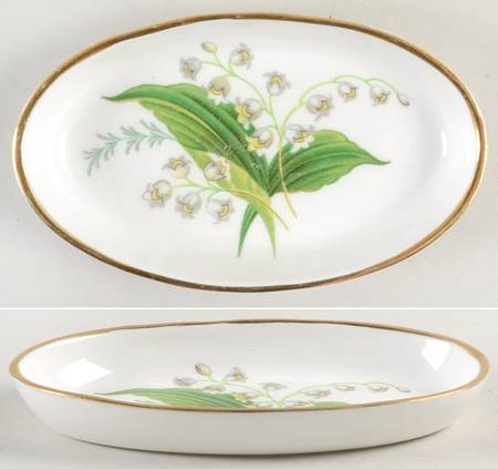 Lily of The Valley 4" Oval Tray