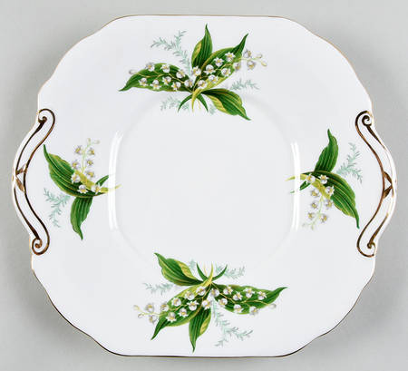 Lily of The Valley Handled Cake Plate