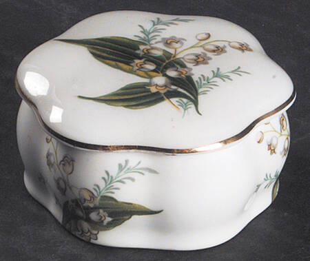 Lily of The Valley Trinket Box with Lid
