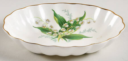 Lily of The Valley 5" Oval Sweet Meat Dish