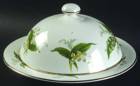 Lily of The Valley Muffin Dish & Lid
