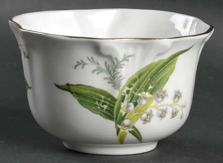 Lily of The Valley Open Sugar Bowl