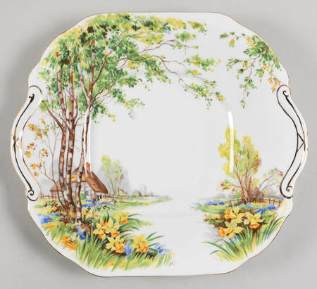 Lorna Doone Square Handled Cake Plate