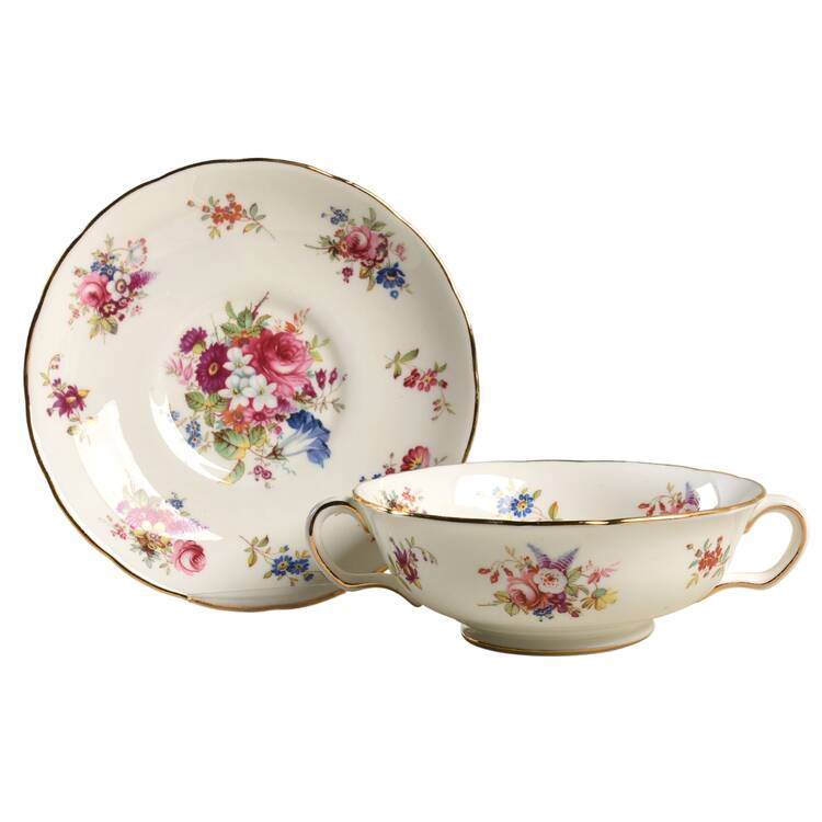 Minuet Footed Cream Soup Bowl & Saucer Set
