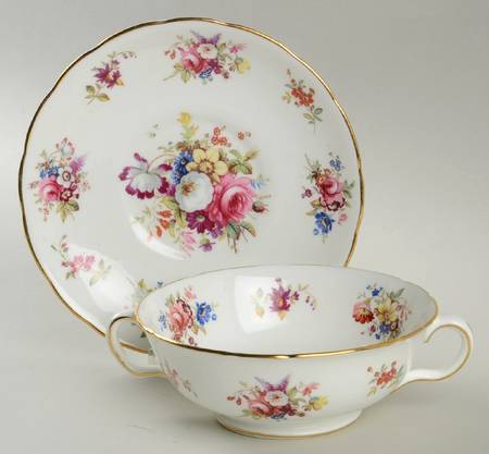 Minuet Footed Cream Soup Bowl & Saucer Set