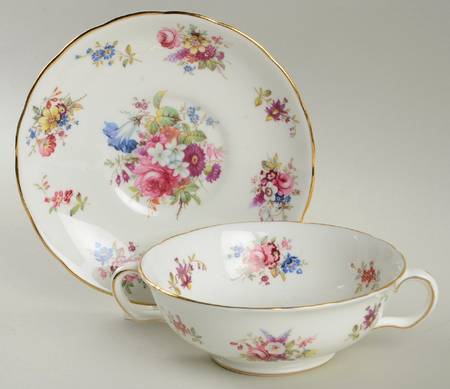 Minuet Footed Cream Soup Bowl & Saucer Set