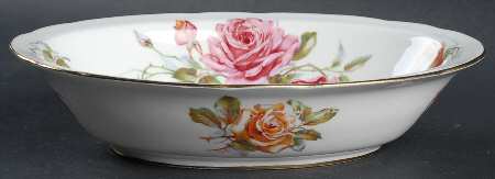 Morgan's Rose 9" Oval Vegetable Bowl
