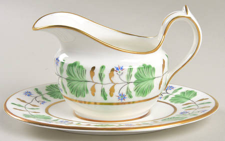 Palmetto Individual Gravy Boat & Plate