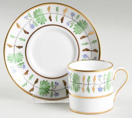 Palmetto Flat Demitasse Cup & Saucer Set