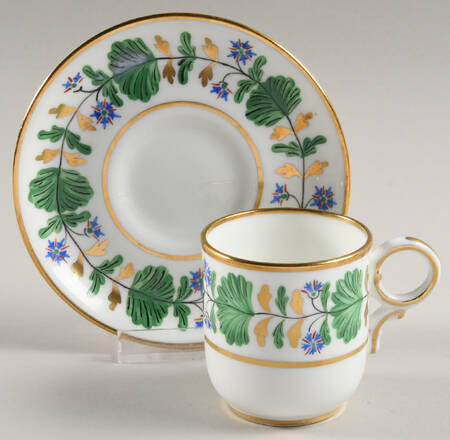 Palmetto Flat Demitasse Cup & Saucer Set