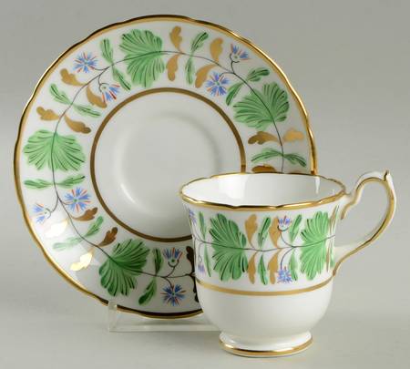 Palmetto Footed Demitasse Cup & Saucer Set