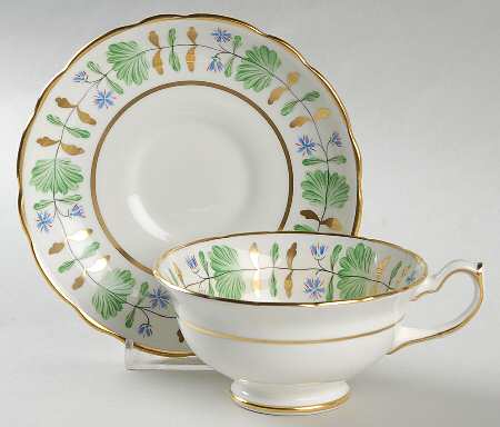 Palmetto Footed Cup & Saucer Set