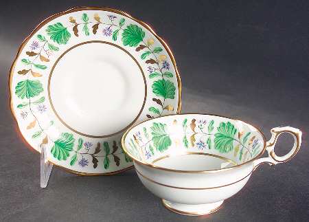 Palmetto Footed Cup & Saucer Set