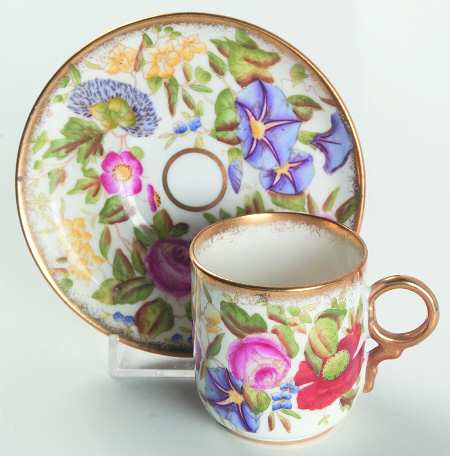 Queen Ann Flat Demitasse Cup & Saucer Set