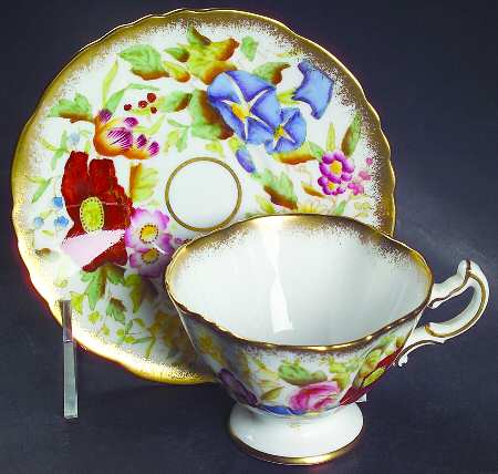 Queen Ann Footed Demitasse Cup & Saucer Set