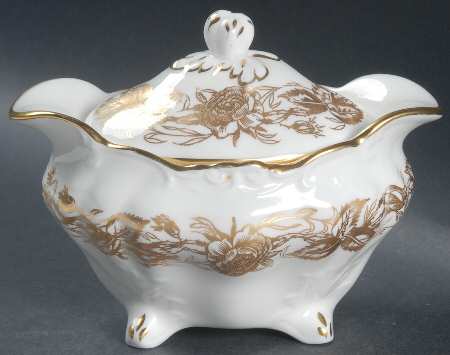 Rose Point Sugar Bowl & Lid