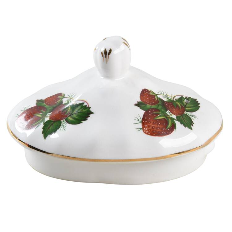 Strawberry Ripe (Small Scallops On Edge) Lid for Teapot