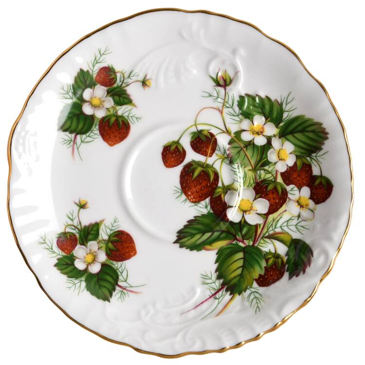 Strawberry Ripe (Small Scallops On Edge) Saucer for Flat Cup by Hammersley