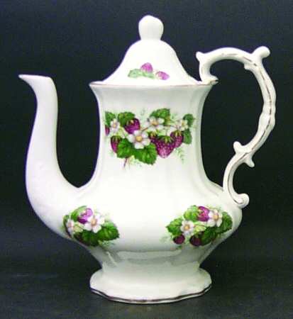 Strawberry Ripe (Small Scallops On Edge) Coffee Pot & Lid