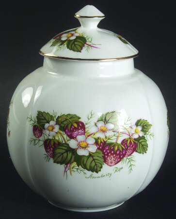 Strawberry Ripe (Small Scallops On Edge) Ginger Jar & Lid