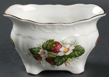 Strawberry Ripe (Small Scallops On Edge) Open Sugar Bowl
