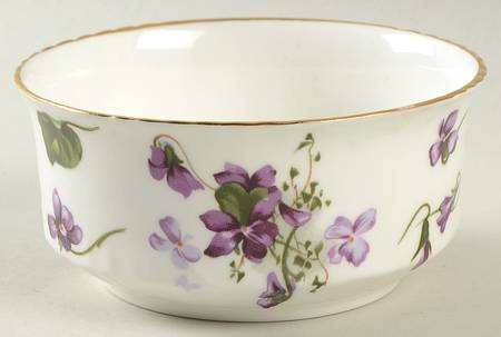 Victorian Violets Open Sugar Bowl