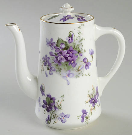 Victorian Violets Mini Coffee Pot & Lid