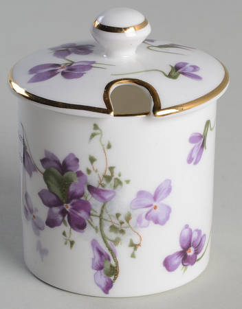 Victorian Violets Honey Pot with Lid