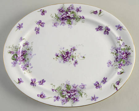 Victorian Violets 11" Oval Serving Platter
