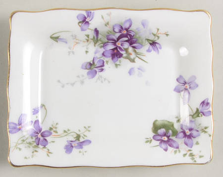 Victorian Violets Silver Tray